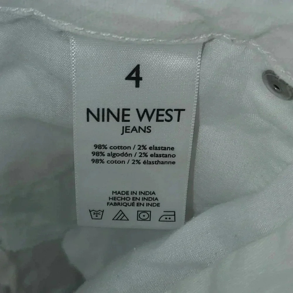 Nine West Gramercy Skinny Capri White Ankle Jeans Size 4 - Picture 13 of 16